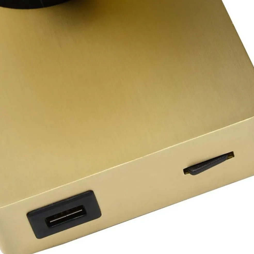 Cheap Straluma Verstelbare wandlamp mat goud inclusief dimbaar LED en USB