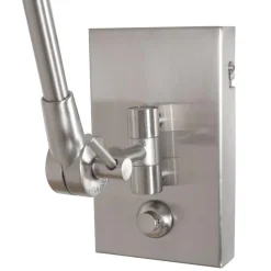 Flash Sale Straluma Verstelbare wandlamp staal met velourse kap zilver