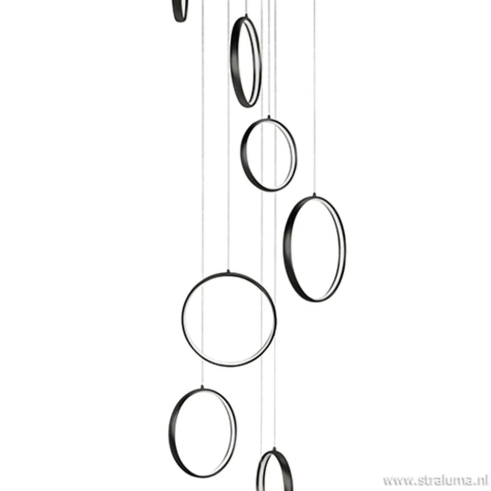 Best Straluma Vide hanglamp 8-L ringen zwart