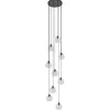 Hot Straluma Videlamp / multipendel 9L zwart helder bolglas