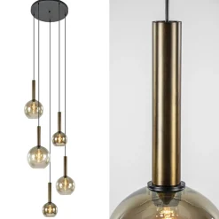 Sale Straluma Videlamp Bella 5L rond zwart/brons+smoke