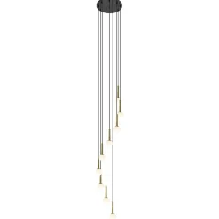 Hot Straluma Videlamp Globe 9L rond zwart/goud/wit