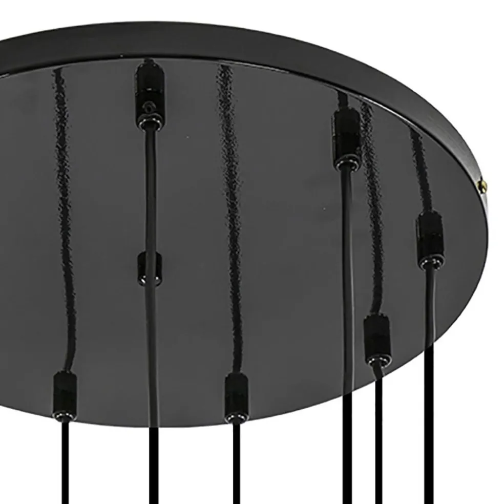 Hot Straluma Videlamp Globe 9L rond zwart/goud/wit