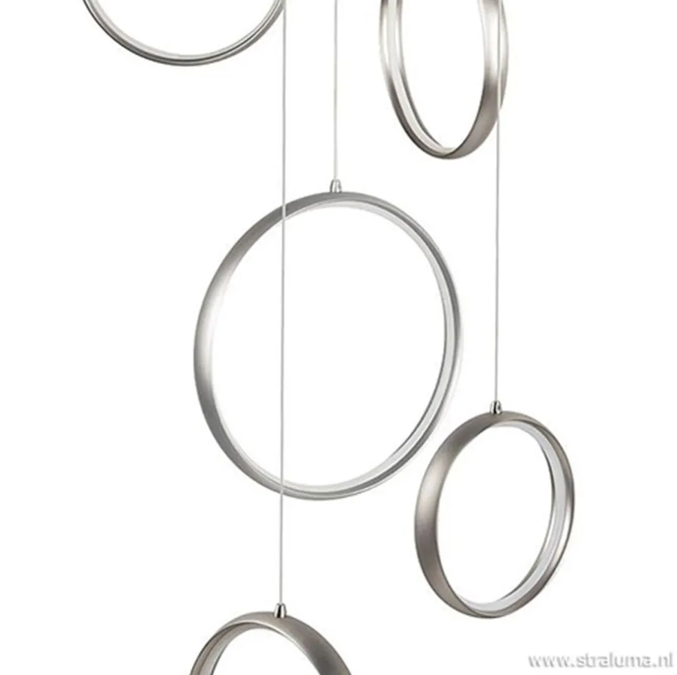 New Straluma Videlamp Olympia nikkel 8 ringen
