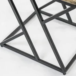 New Straluma Vierkante bijzettafel zwart met mango hout
