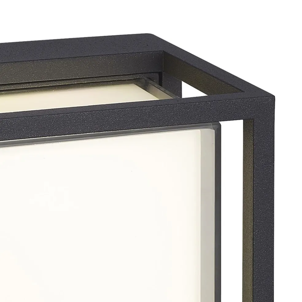 Online Straluma Vierkante LED wandlamp buiten IP65 antraciet