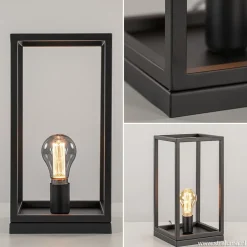 Hot Straluma Vierkante tafellamp frame zwart modern