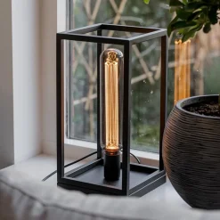 Hot Straluma Vierkante tafellamp frame zwart modern