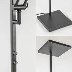 Cheap Straluma Vierkante uplighter zwart met verstelbare leesarm