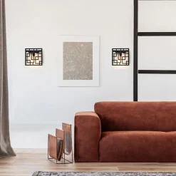 New Straluma Vierkante wandlamp zwart metaal