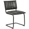 Clearance Straluma Vintage eetkamerstoel dark grey met gunmetal frame