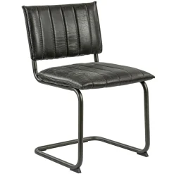 Clearance Straluma Vintage eetkamerstoel dark grey met gunmetal frame