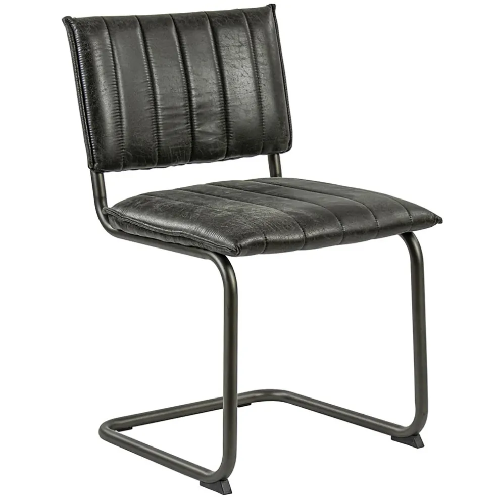 Clearance Straluma Vintage eetkamerstoel dark grey met gunmetal frame