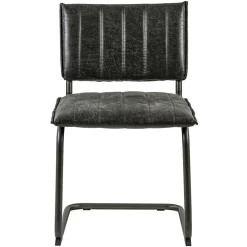 Clearance Straluma Vintage eetkamerstoel dark grey met gunmetal frame