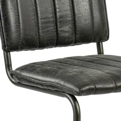 Clearance Straluma Vintage eetkamerstoel dark grey met gunmetal frame
