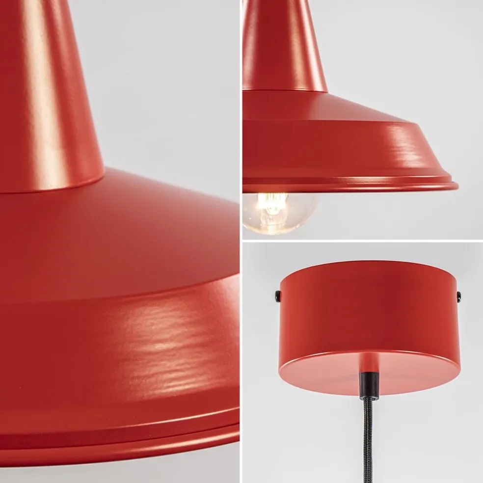 Cheap Straluma Vintage hanglamp rood met wit en zwart snoer