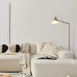 Clearance Straluma Vintage vloerlamp verstelbaar zandkleurig