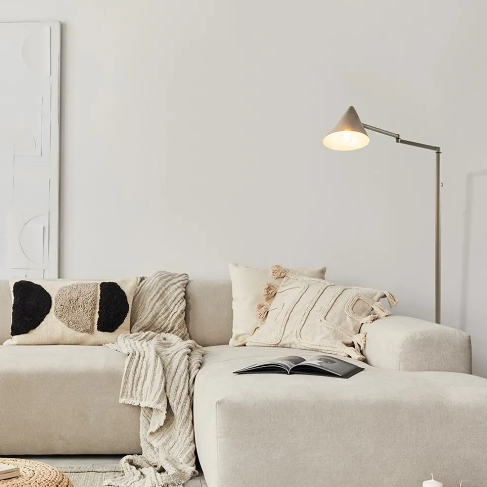 Clearance Straluma Vintage vloerlamp verstelbaar zandkleurig