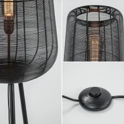 Fashion Straluma Vloerlamp Adeta driepoot draad zwart