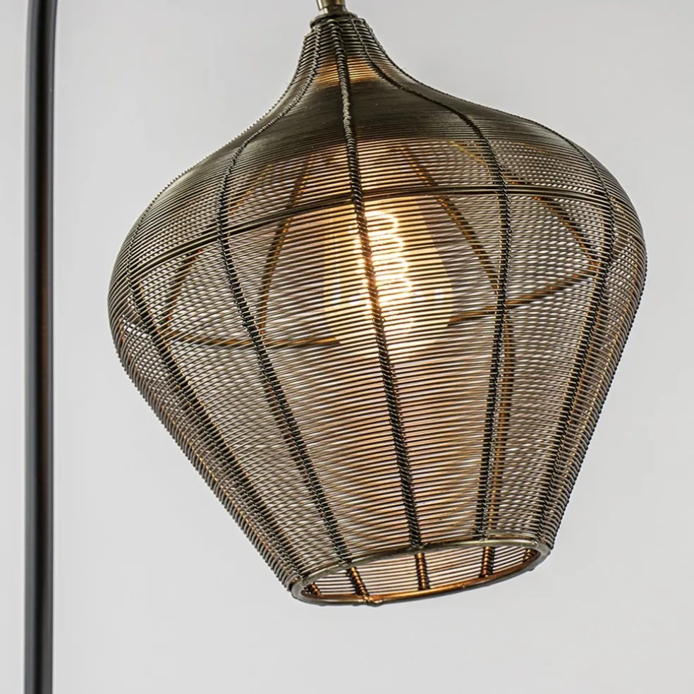 Cheap Straluma Vloerlamp Alvaro antiek brons + mat zwart