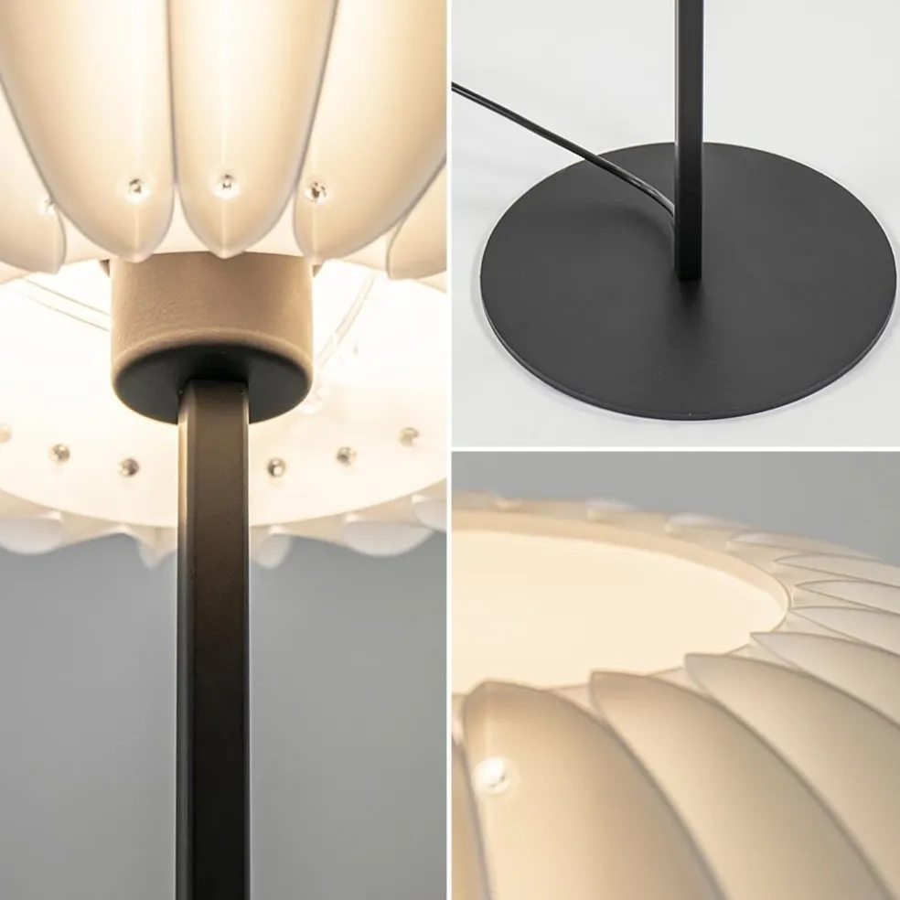 Discount Straluma Vloerlamp Arena zwart/kap wit