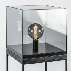 Fashion Straluma Vloerlamp Askjer kubus zwart/smoke glas