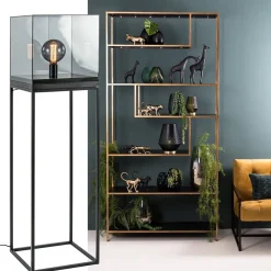 Fashion Straluma Vloerlamp Askjer kubus zwart/smoke glas