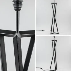 Store Straluma Vloerlamp Atrani zwart EXCL. KAP