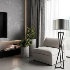 Store Straluma Vloerlamp Atrani zwart EXCL. KAP