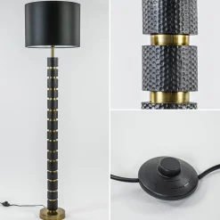 Cheap Straluma Vloerlamp Azoyu zwart/brons exclusief kap