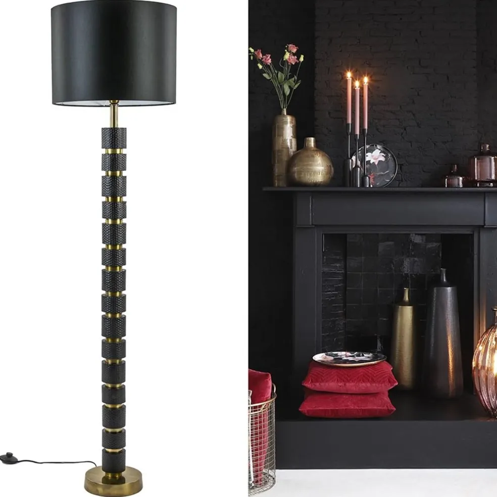 Cheap Straluma Vloerlamp Azoyu zwart/brons exclusief kap
