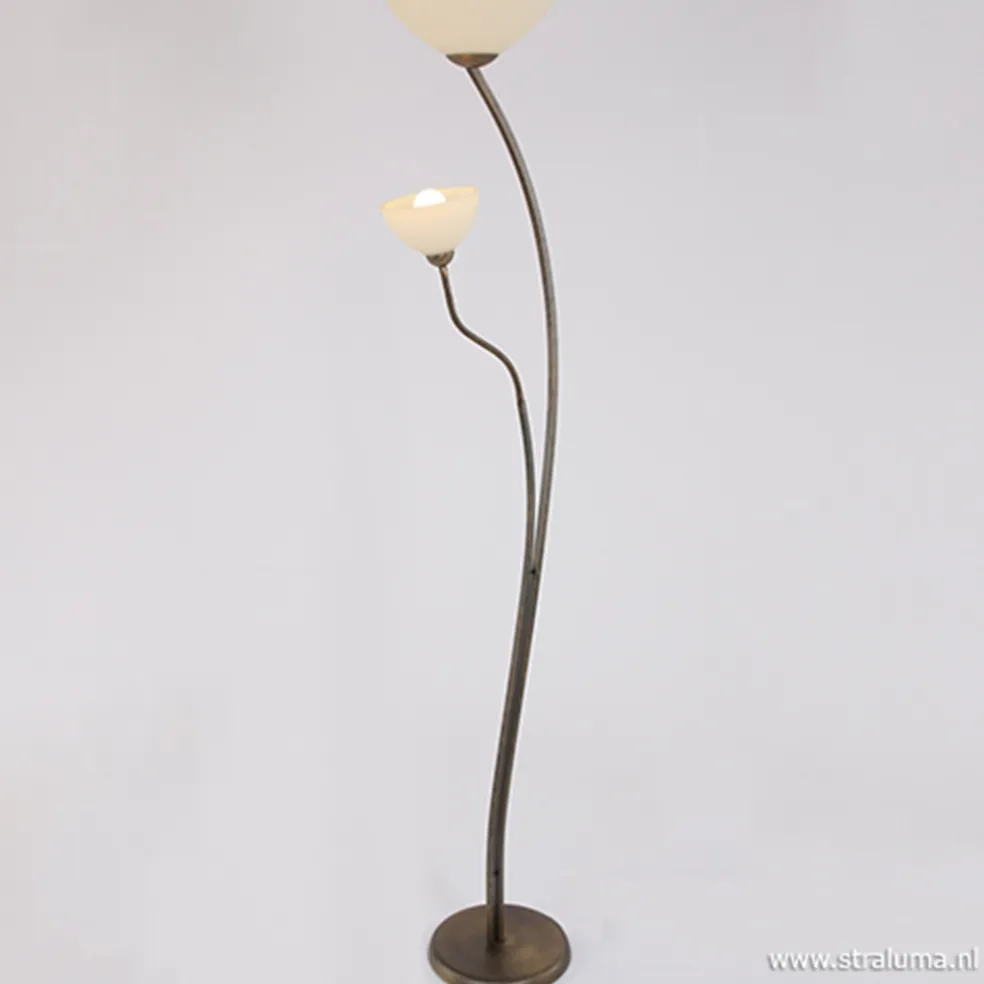 Online Straluma Vloerlamp Capri brons/Glas