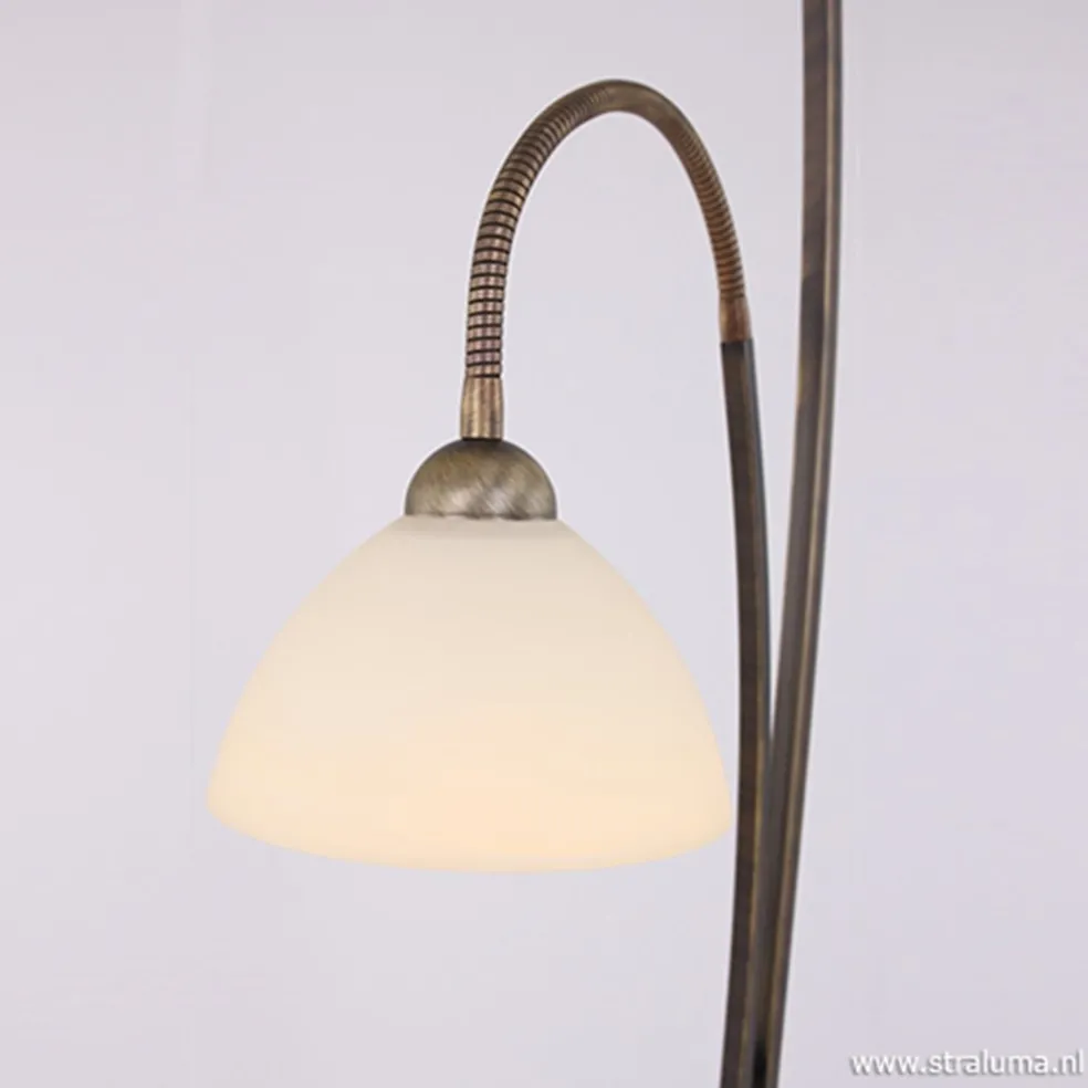 Online Straluma Vloerlamp Capri brons/Glas
