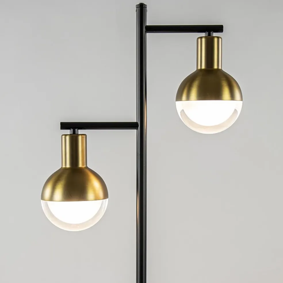 Best Straluma Vloerlamp Drop 2 zwart/matgoud