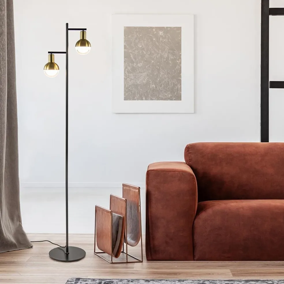 Best Straluma Vloerlamp Drop 2 zwart/matgoud