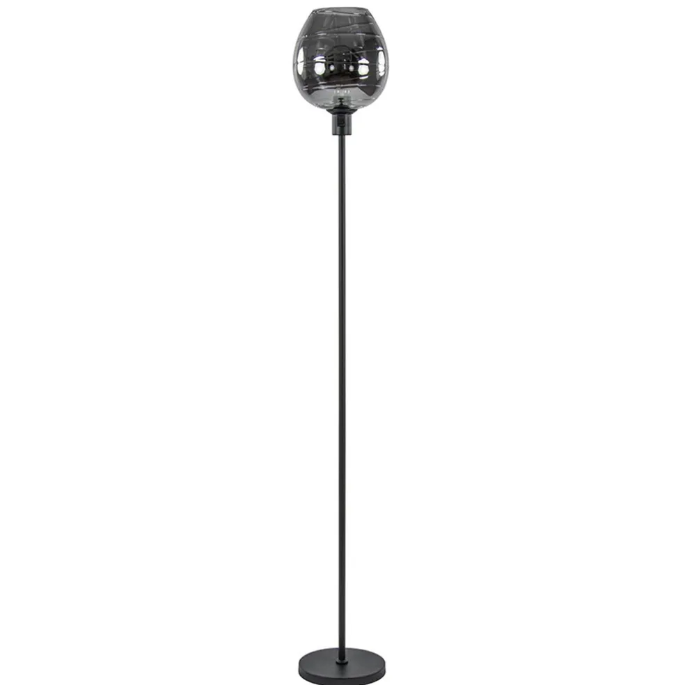 New Straluma Vloerlamp Fantasy op stang zwart + smoke glas