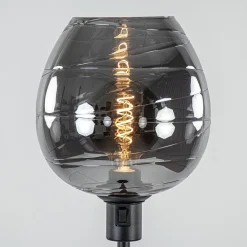 New Straluma Vloerlamp Fantasy op stang zwart + smoke glas