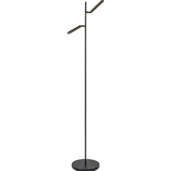 Hot Straluma Vloerlamp Flute 2L zwart/brons 2xpushdim dtw