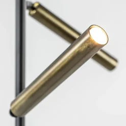 Hot Straluma Vloerlamp Flute 2L zwart/brons 2xpushdim dtw