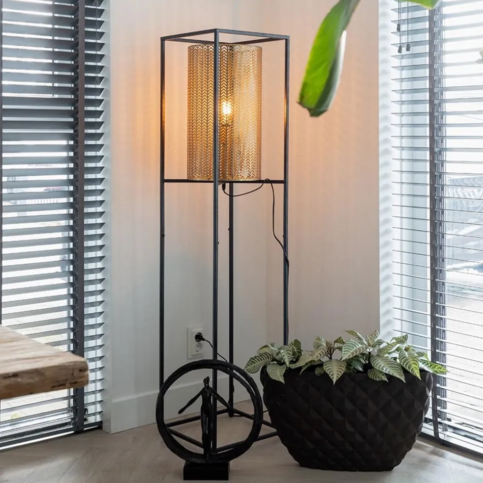 New Straluma Vloerlamp Frame zwart/goud