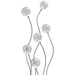 Sale Straluma Vloerlamp Gio zwart + bolglas helder