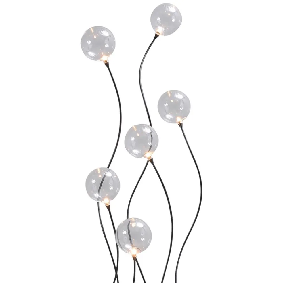 Sale Straluma Vloerlamp Gio zwart + bolglas helder
