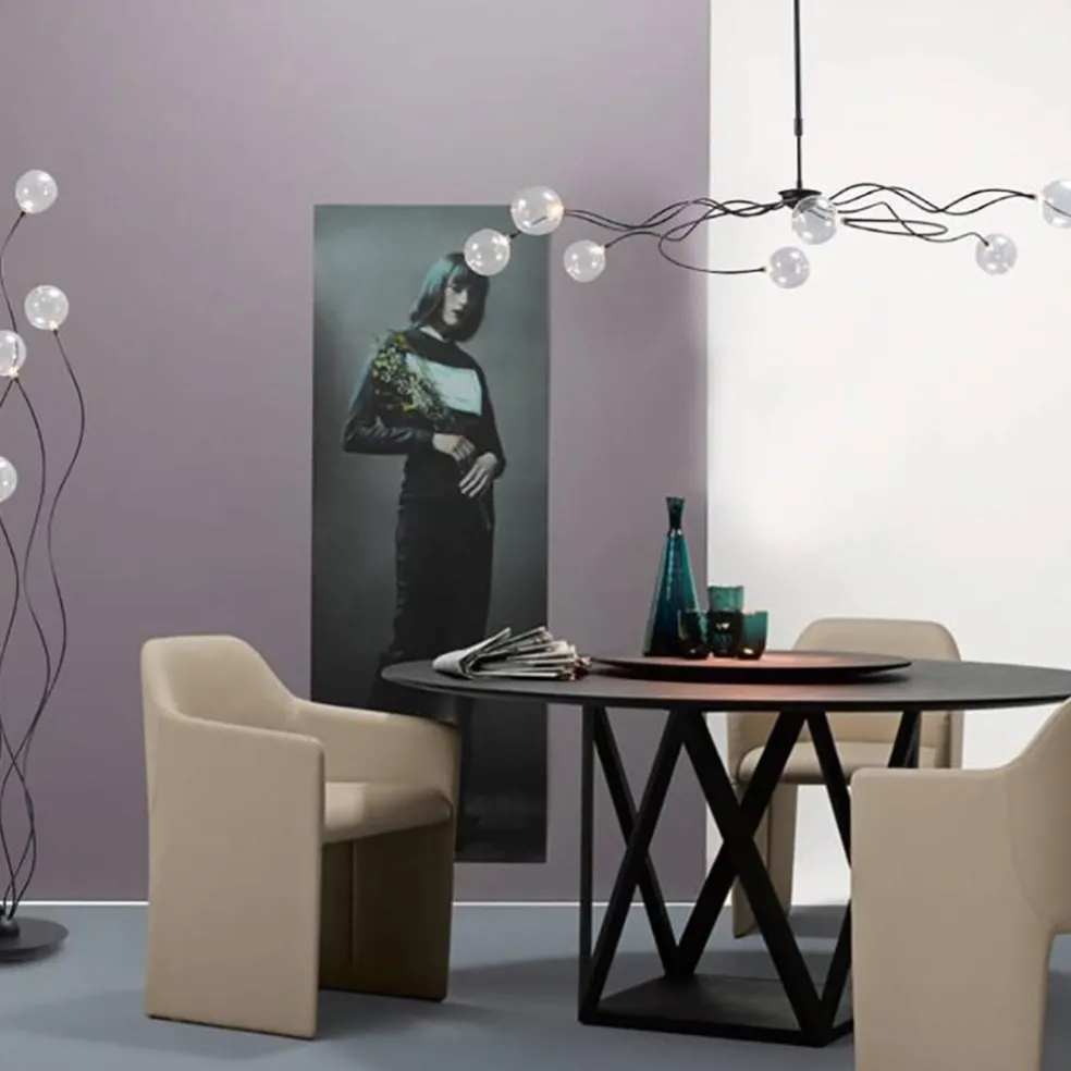 Sale Straluma Vloerlamp Gio zwart + bolglas helder