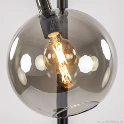 Cheap Straluma Vloerlamp Globe 1L zwart/smoke glas 25cm
