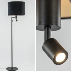 Online Straluma Vloerlamp Havana + leesspot zwart z/kap