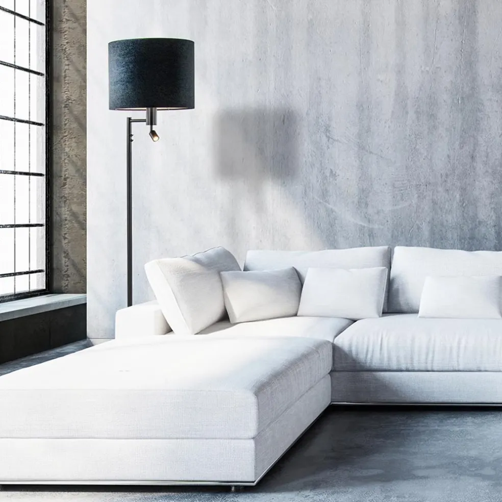 Online Straluma Vloerlamp Havana + leesspot zwart z/kap