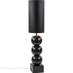 Sale Straluma Vloerlamp hotel chic zwart met kap zwart/goud