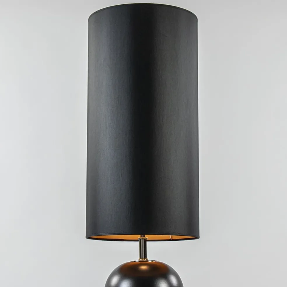Sale Straluma Vloerlamp hotel chic zwart met kap zwart/goud