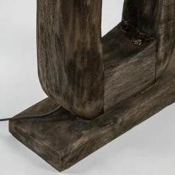 Online Straluma Vloerlamp Kelafo hout chocolade bruin exclusief kap