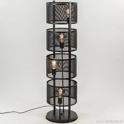 Discount Straluma Vloerlamp 4L cilinder gaas zwart